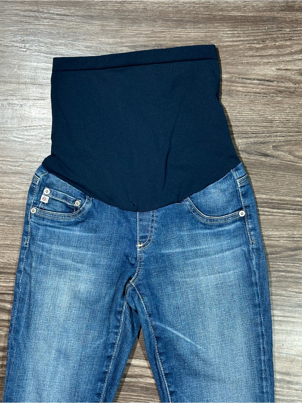 ADRIANO GOLDSCHMIED Secret Belly Panel Maternity Skinny Jeans 25 - Picture 2 of 14